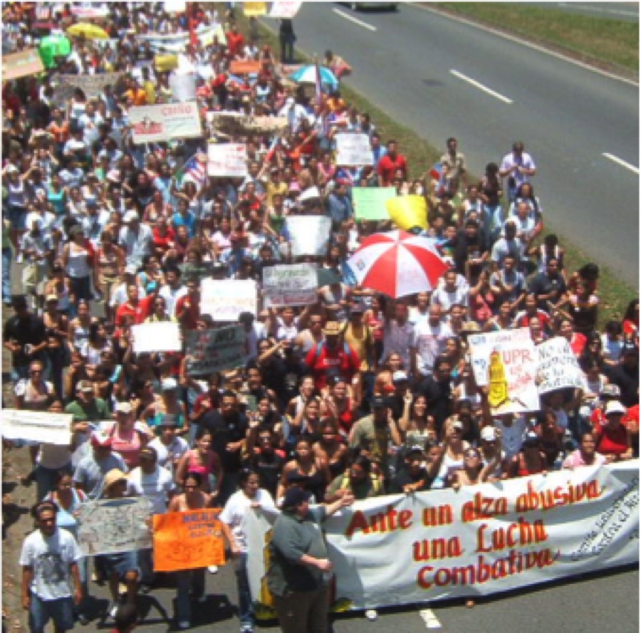 Huelga 2005 - Marcha al Jardín Botánico